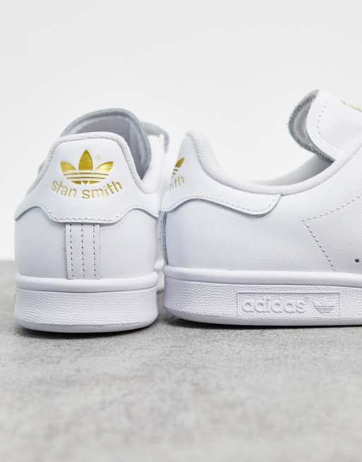 adidas Originals strap Stan Smith trainers in white, 2 of 4