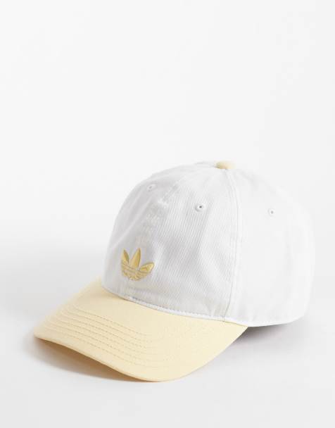 adidas Originals Strapback cap in white and yellow - view 1