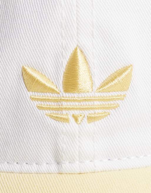adidas Originals Strapback cap in white and yellow, 3 of 3