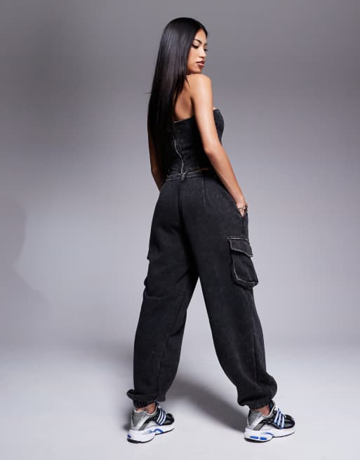【ADIDAS】Washed Cargo Pants - Black / IW5563 CLOTHING - Washed Cargo Pants - Black | adidas Oman