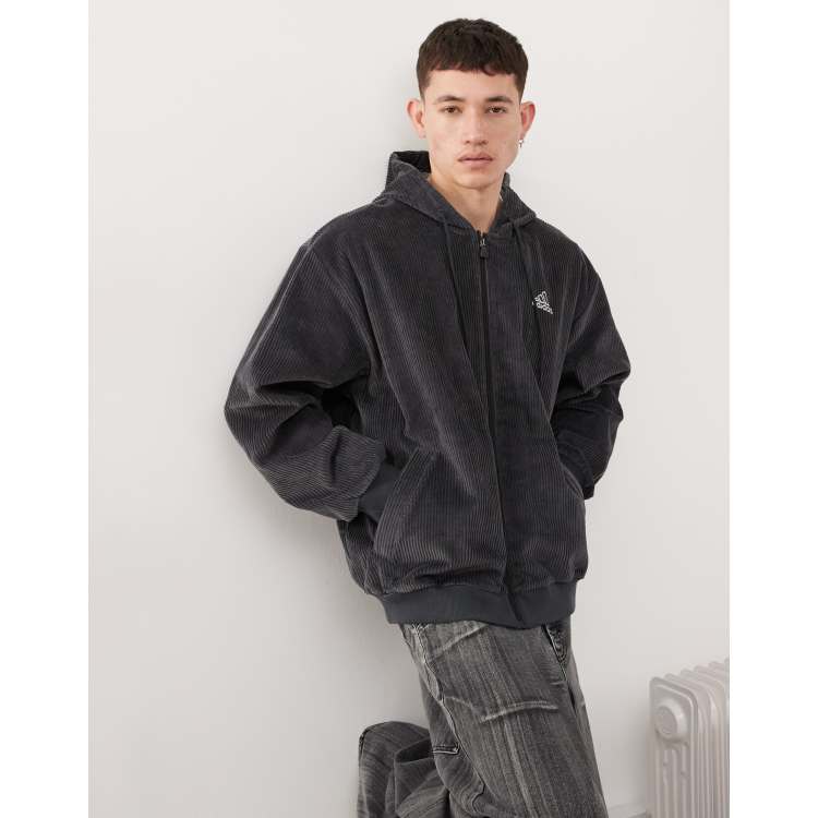 adidas Originals Street cord hoodie in grey ASOS