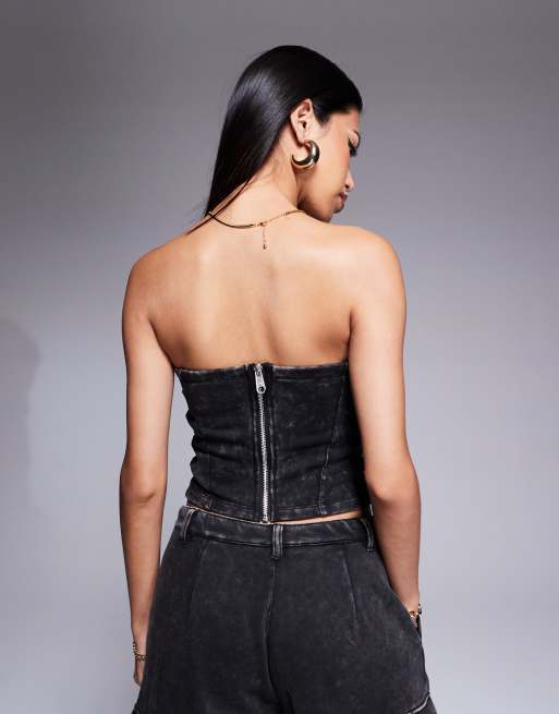 ★ adidas★ Washed Out Corset Top Black IW5570 CLOTHING - Washed-Out Corset Top - Black | adidas Oman