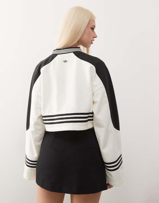 adidas Originals Street cropped sweatshirt in white