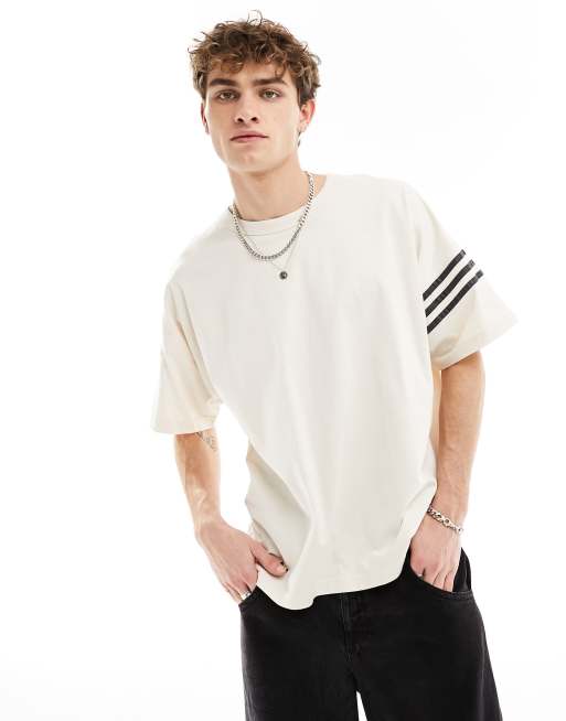 adidas Originals street Neuclassic T-shirt in Beige | ASOS