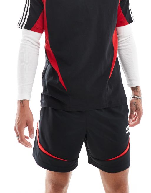 adidas Originals Street Pantaloncini neri e rossi