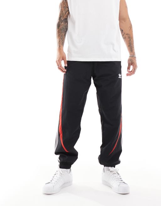 adidas Originals Street track pants in black and red