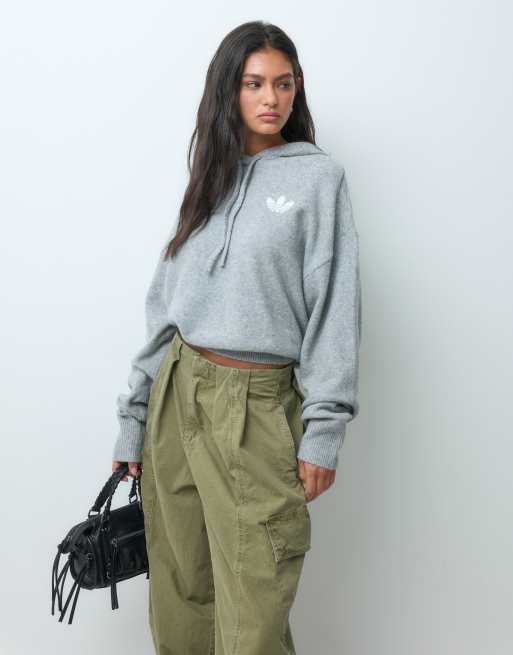adidas Originals Strick-Kapuzenpullover in Grau, 5 von 5