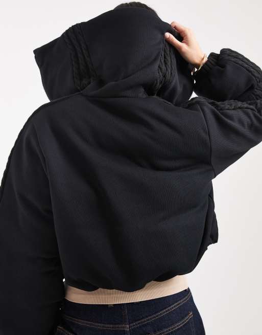 adidas Originals Strick-Pufferjacke in Schwarz, 3 von 4