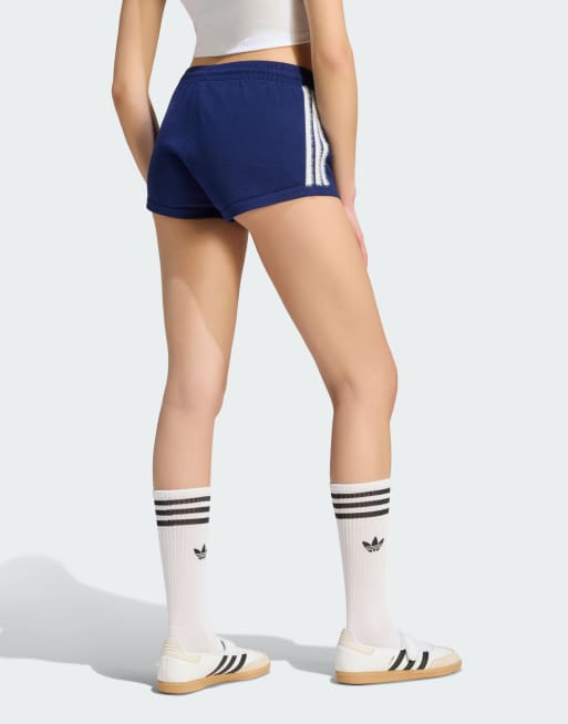 adidas Originals – Strick-Shorts in Dunkelblau/Weiß, 2 von 4