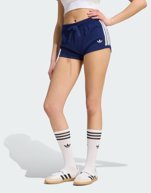 adidas Originals – Strick-Shorts in Dunkelblau/Weiß, 4 von 4