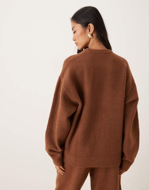 adidas Originals – Strickpullover in Braun, 3 von 4