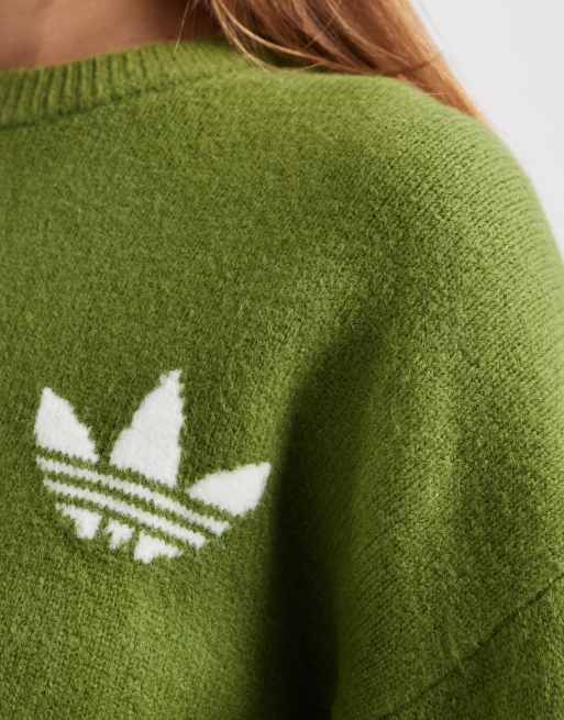 adidas Originals – Strickpullover in Olivgrün, 3 von 4