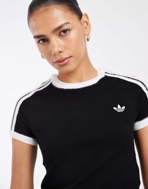 adidas Originals strikket T-shirt i sort - view 1