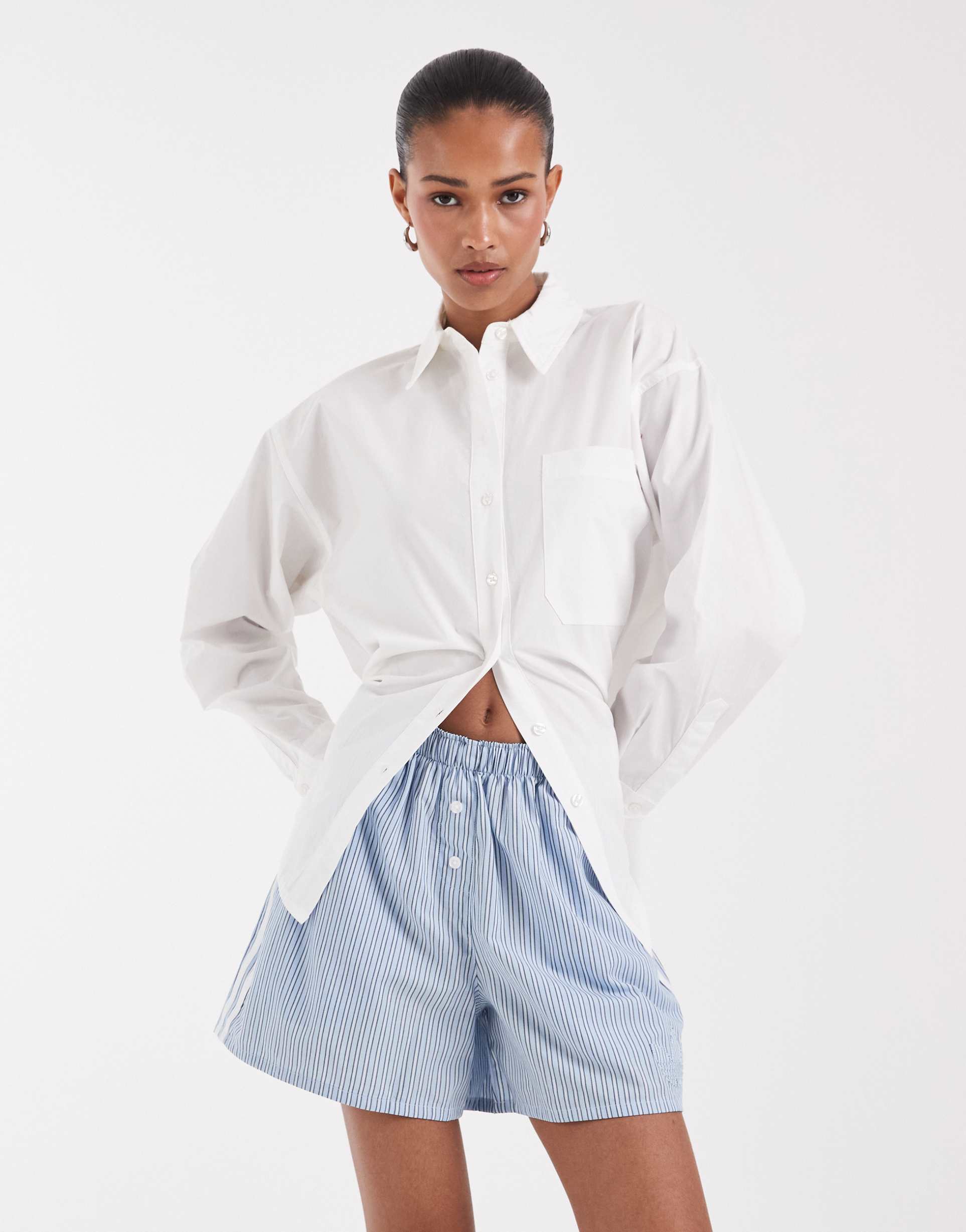 adidas originals striped boxer shorts in blue
