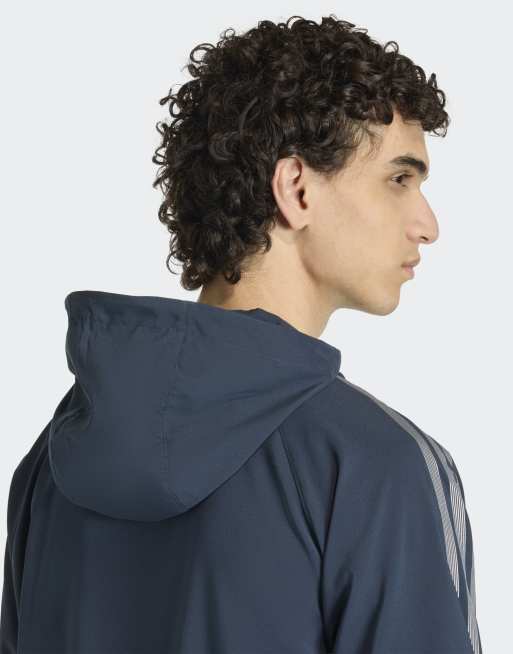 adidas Originals Striped regular windrunner jacket in aurora ink, 4 of 4
