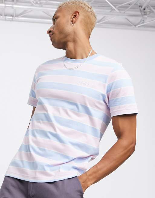 Pink and blue 2024 striped t shirt