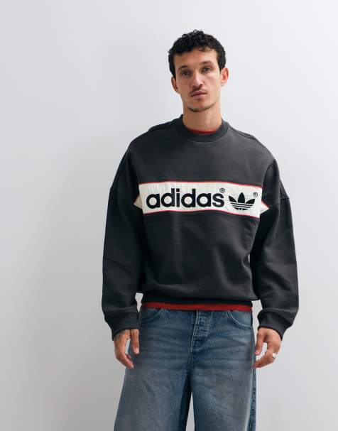 adidas Originals sudadera con bloques en negro - view 1