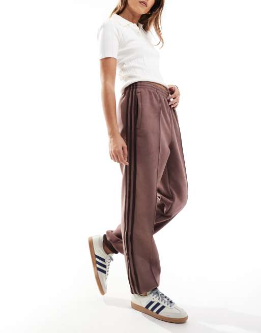 adidas Originals suede track pant in brown
