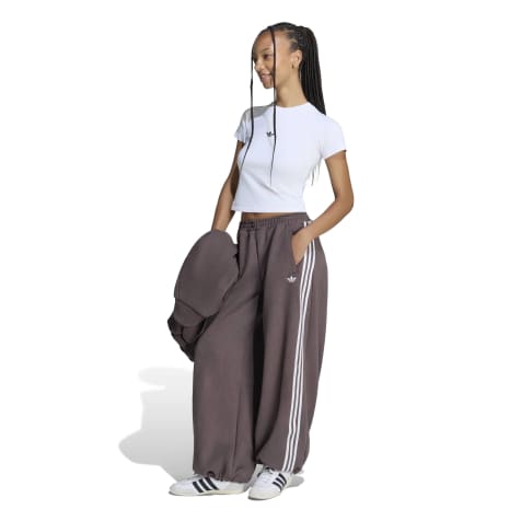 adidas Originals suede track pants in brown - view 1