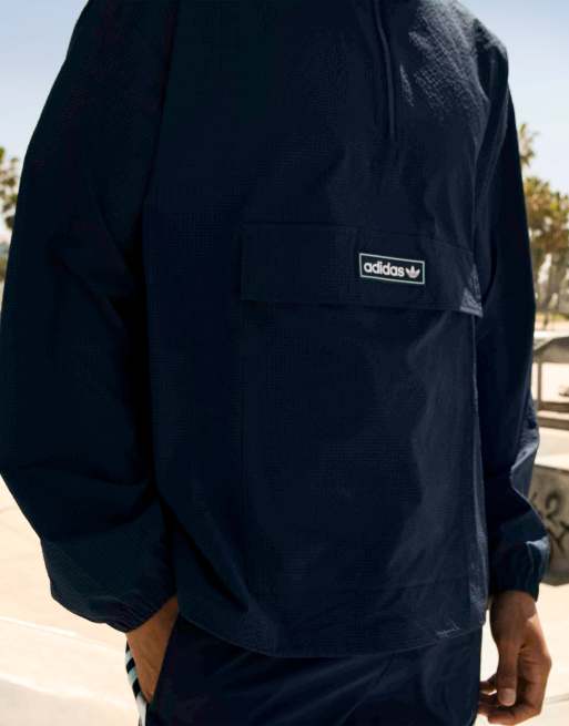 Adidas windbreaker store quarter zip