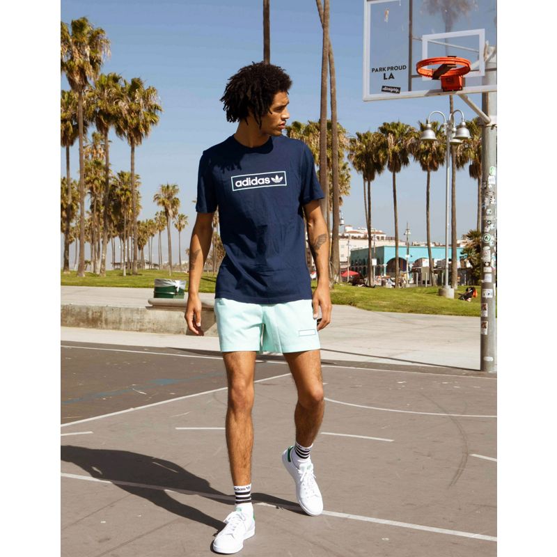 Top bvOHX adidas Originals - Summer Club - T-shirt oversize con logo, colore blu navy