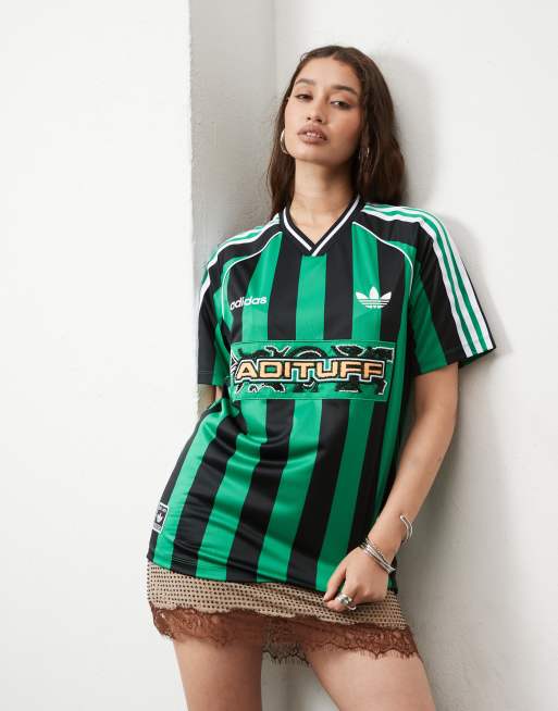 adidas Originals summer football shirt in green | ASOS