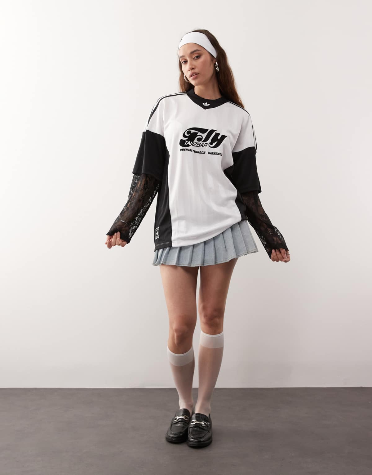 adidas Originals summer football shirt with lace sleeves