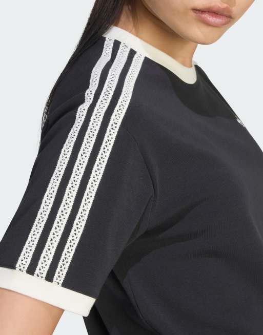 adidas Originals – Summer Glow Advanced – T-Shirt in Schwarz mit den drei Streifen, 4 von 4