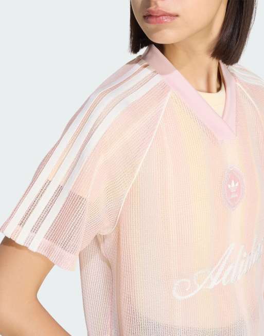 adidas Originals – Summer Glow – Oversize-Trikot aus Strick in Rosa, 4 von 4