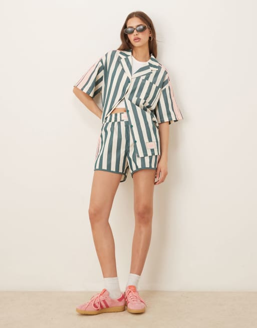 Adidas Originals Summer Glow Reshort shorts in green and