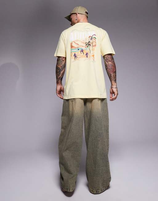 adidas Originals summer graphic t-shirt in yellow | ASOS