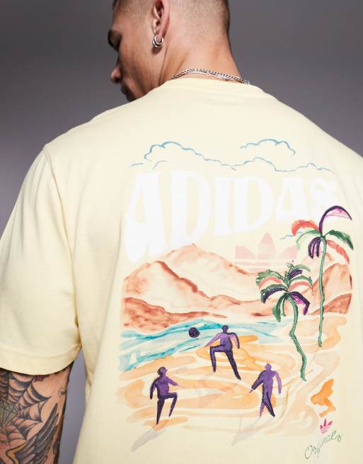 adidas Originals summer graphic t-shirt in yellow | ASOS