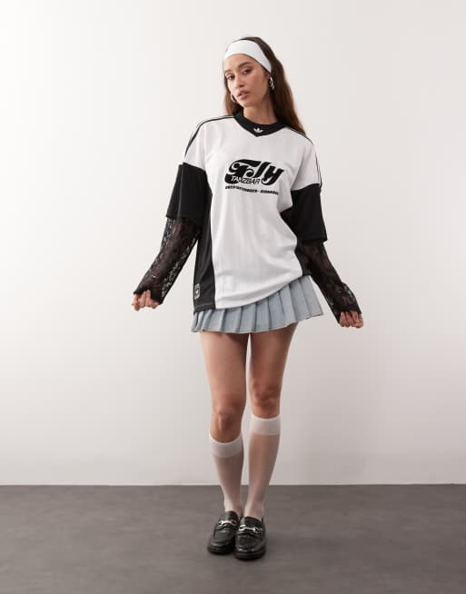adidas Originals – Summer – Koszulka piłkarska z koronkowymi rękawami 