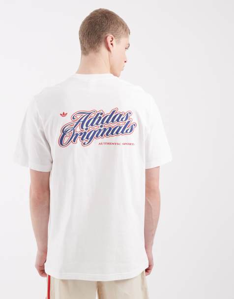 adidas Originals - Summer League - T-shirt bianca con stampa con stemma - view 1