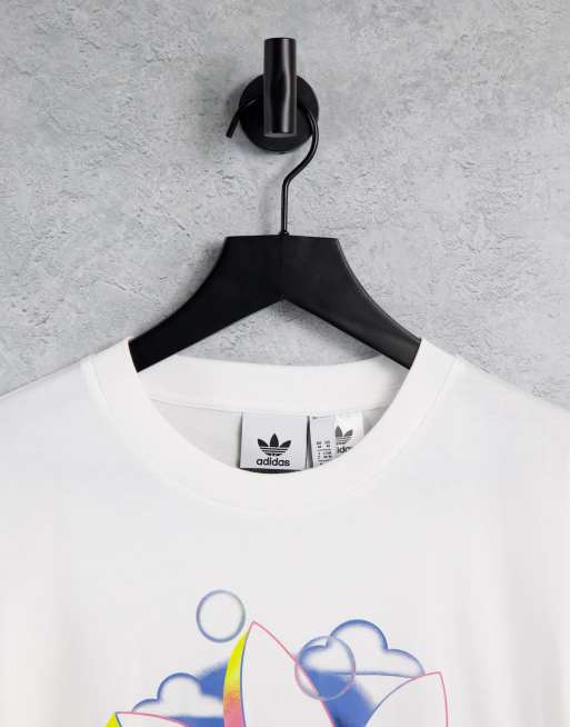 adidas Originals Pride Flag Fill Short Sleeve T-Shirt White