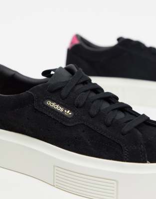 adidas black suede sneakers