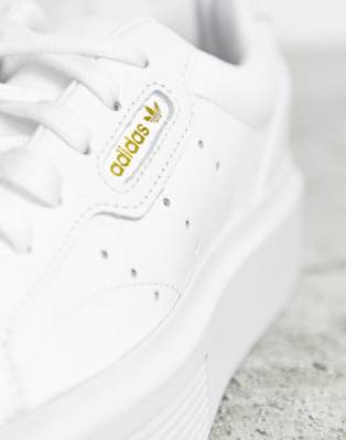 adidas white sleek super trainers