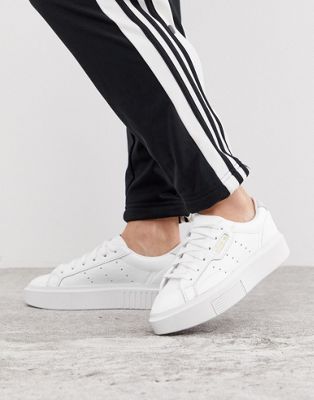 adidas sleek sneakers white
