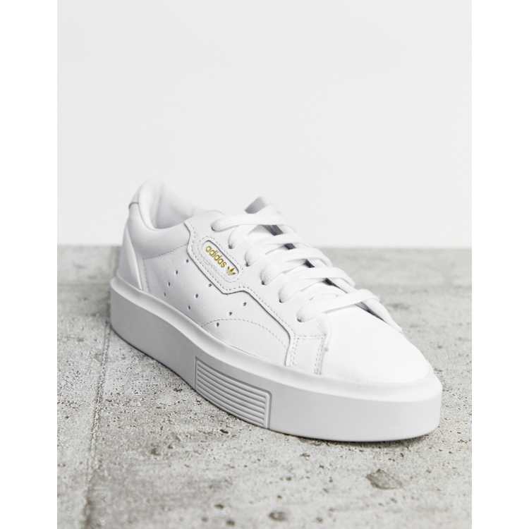 Adidas sleek super store white