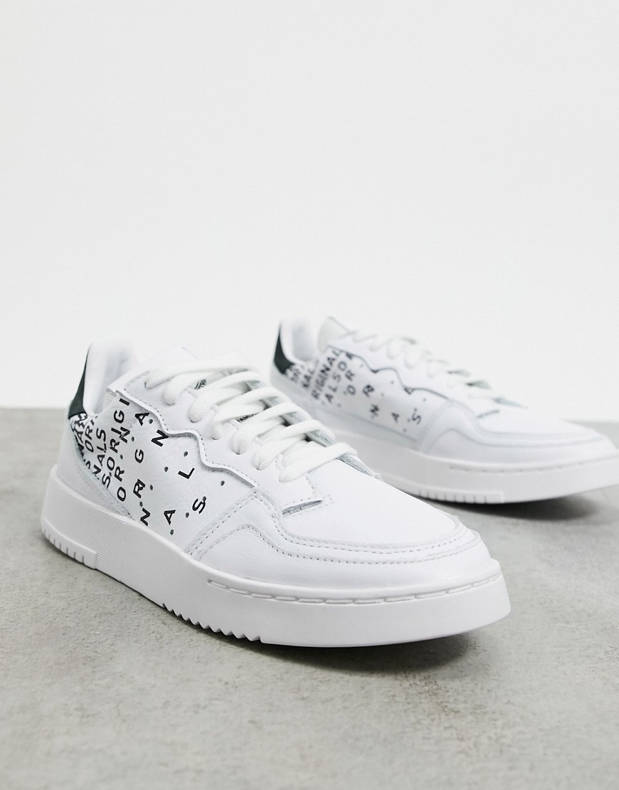 adidas Originals - Supercourt - Sneakers bianche e nero Core-Bianco