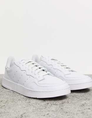 adidas originals supercourt trainers in white with cord heel tab