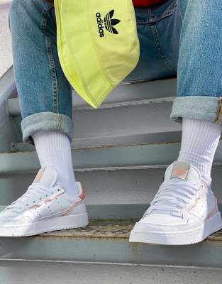 adidas originals supercourt 90's sneakers in white