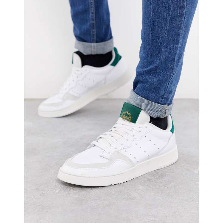 Adidas originals supercourt trainers in off white suede sale