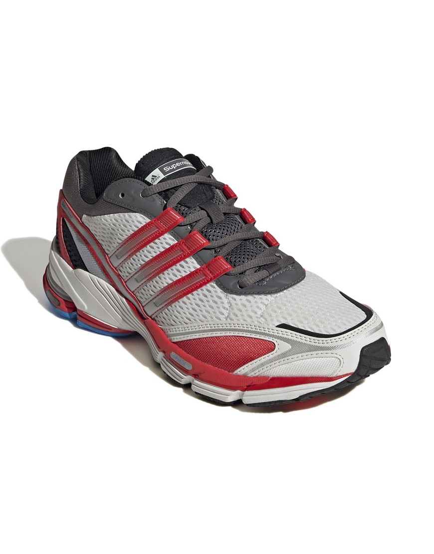 adidas Originals Supernova Cushion trainers in grey and red