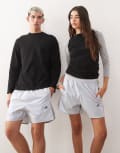 [adidas Originals] adidas Originals Supernova shorts in metallic silver L halo silver