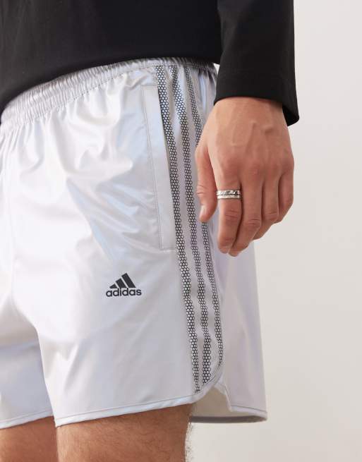 adidas Originals Supernova shorts in metallic silver, 3 of 4
