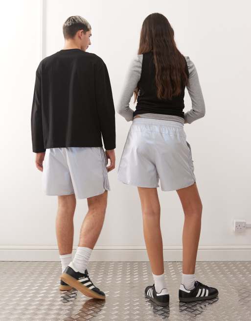 adidas Originals Supernova shorts in metallic silver, 4 of 4