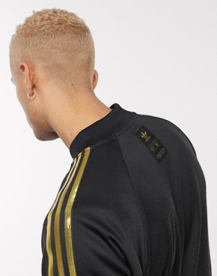 adidas originals black and gold jacket