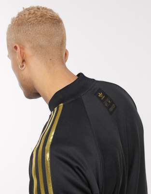 adidas superstar jacket gold