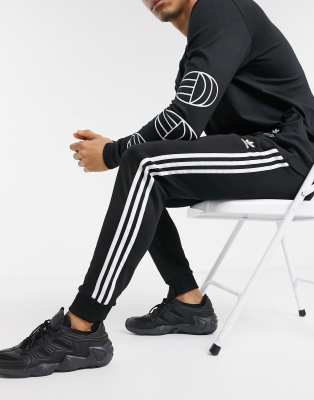 mens adidas 3 stripe joggers